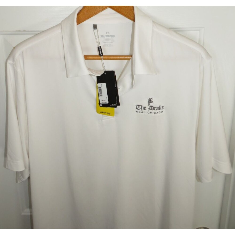 *NEW* Under Armour Golf Men's 2XL Performance Polo The Drake Real Chicago Logo